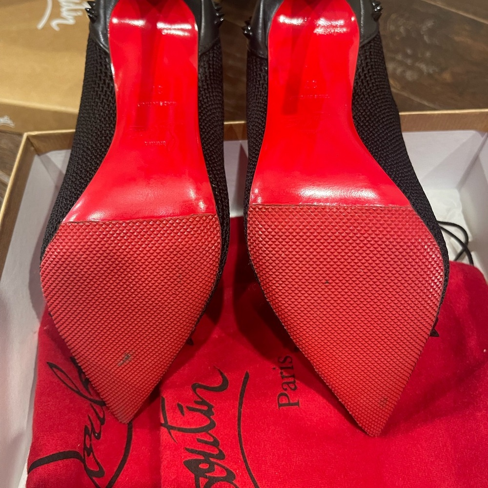 Christian Louboutin studded sock ankle bootie - Picture 9 of 12